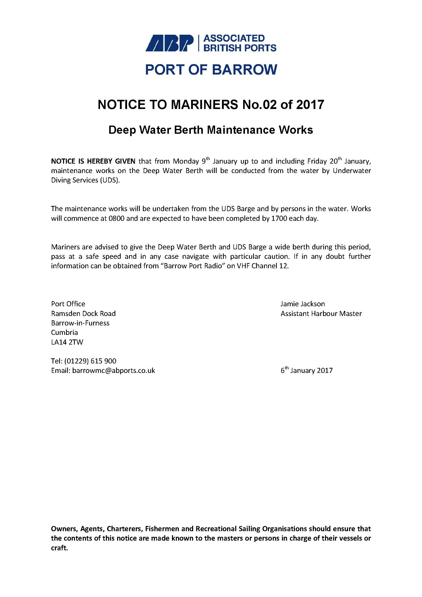 Notice to Mariners 2